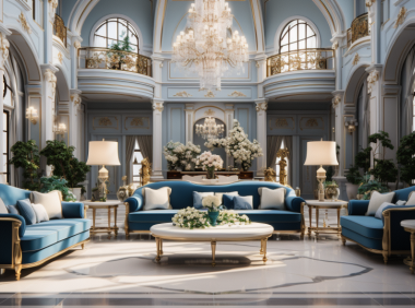 法式风客厅收纳设计